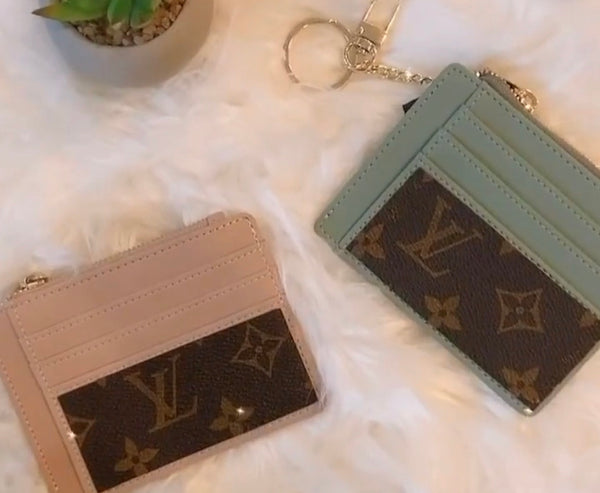 Upcycled LV Keychain Wallets