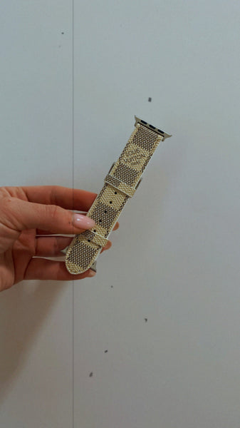 Checkered Watch Band (Cream)