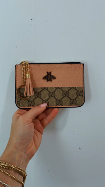 Upcycled GG Bee Keychain Wallet – I'm in Luxe